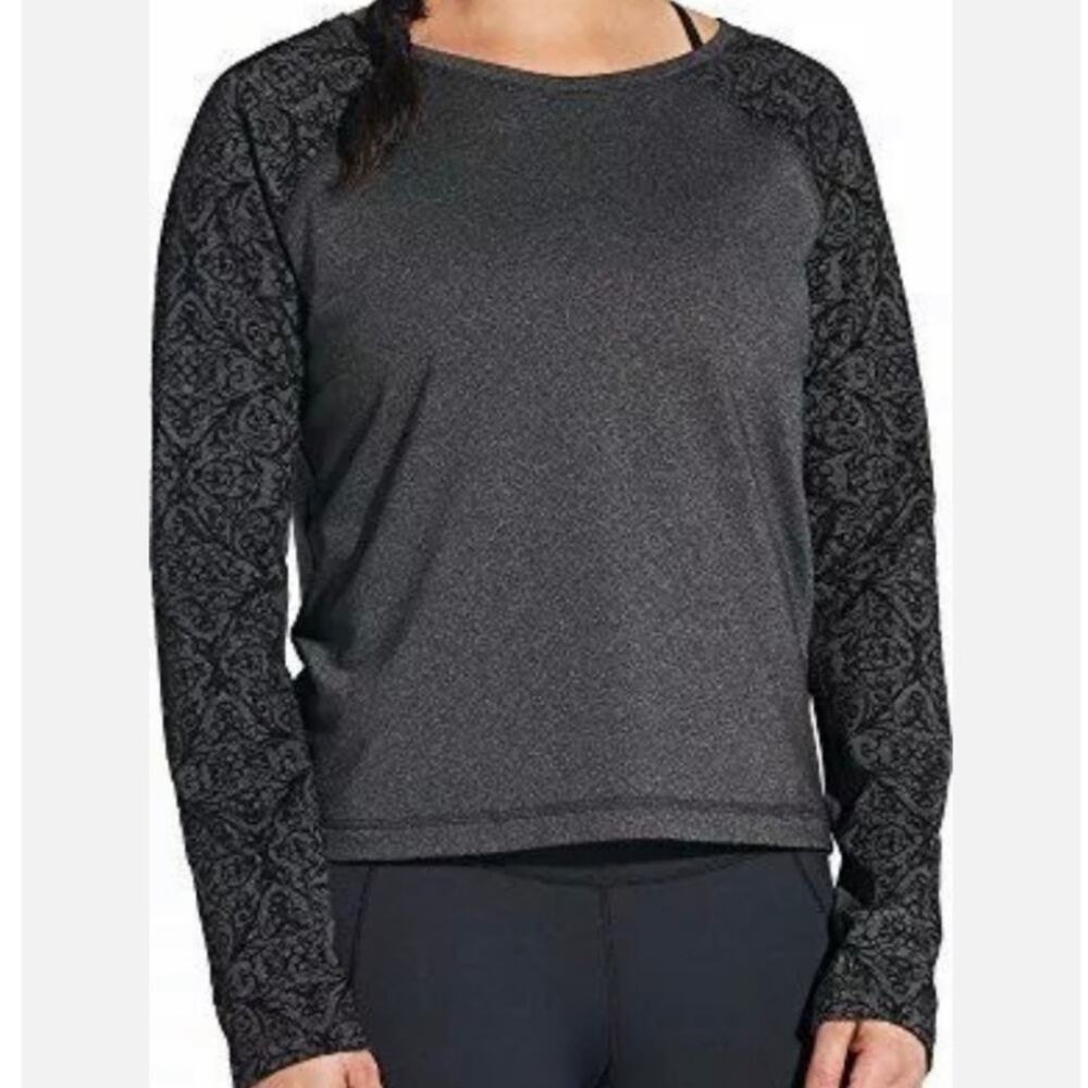 Calia by Carrie Underwood Limited Edition Black onyx Velvet Pierced Sweatshirt S